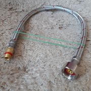 Wężyk przyłączeniowy do baterii 3/8" na M10x1/450 mm w oplocie metalowym