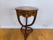 PIĘKNA INTARSJOWANA KONSOLKA, STOLIK NA GIĘTYCH NOGACH, POLECAM