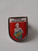 Herb powiat Mikołowski przypinka pin odznaka wpinka
