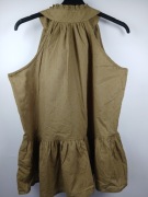 Bluzka Next khaki falbanka struktura luźna boho rozmiar L 40 hit
