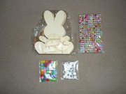 Drewniane zajączki do malowania wyklejania