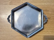 Mini patera cynowana na nóżkach włoskiej firmy Valentina Collection.