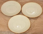 Zestaw 3 Talerze Tułowice 17cm Vintage beżowy