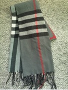 Szalik Mohito ciepły szary kratka  24 hm 