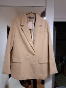 Marynarka missguided tall 38 oversize beżowa 