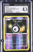 Karty Pokemon  Unown T Tajemne Skarby Diament 67/123 reverse holo Error CGC