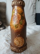 wazon brązowy decoupage