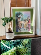 Obraz ręcznie malowany akwarelowy. 