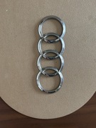 [Oryginał] Emblemat Przód Audi A6 C7, A7, Q3, Q5 Srebrny Połysk 285MM