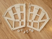 Obrotnica trzyrzędowa na buty biała komplet, elementy boczne szafki