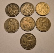 7 monet 1 korona Czechosłowacja 1962-1992