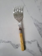 Secesja Antyczny Zabytkowy Wyjątkowy Widelec Do Ciasta Ryb XIX Wiek Anglia 