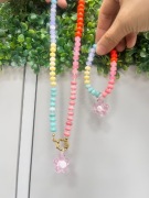 Zestaw biżuterii damskiej w pastelowych kolorach ze  stali chirurgicznej 