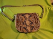 Torebka skóra węża brązowa 