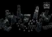 Zestaw Makiet ruiny lotrsbg old world wh40k druk3D