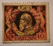 Znaczek pocztowy Niemcy Bayern 1911 Luitpold 10 Marek (5)