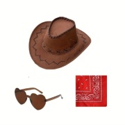 Strój przebranie kostium Męski Zestaw Imprezowy Kowboj Cowboy nowy