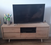 Szafka pod TV Meble Wójcik, dąb, szary, 136x40x55cm