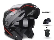 Kask moto quad skuter hulajnoga otwierany blenda słoneczna +prezenty