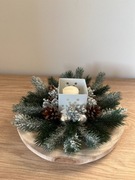 Stroik świąteczny 26 cm na stół handmade
