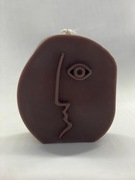 Naturalna Brązowa Świeca Sojowa Twarz III Handmade