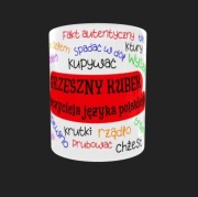 Niegrzeczny, grzeszny Kubek z błędami, prezent dla Nauczyciela j. Polski