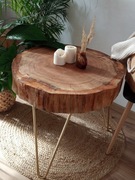 Stolik Naturalny - Gold Harpin legs