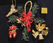 Bombki zabawki z PRL, 5 szt kolorowe retro ozdoby choinkowe vintage