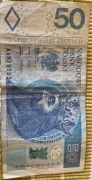 Banknot 50 zł seria AA