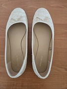 Baleriny Anna Field r. 44 beżowe/słomkowe, założone kilkukrotnie