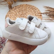 Buty Advantage Kids białe różowe 26 Adidas sportowe na rzepy sneakersy