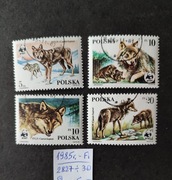 2827-2830 2827-30  Dzikie zwierzęta chronione - WILK, WILKI 1985 r.