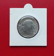 5 ZŁOTYCH GŁOWA KOBIETY 1933 rok - srebro AG nr 2