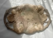 Secesyjna emaliowana patera miedziana. Przełom XIX i XX w.