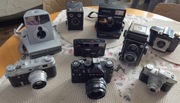 Kolekcja aparatów analogowych vintage – Zenit, FED, Polaroid,Kodak,START 66