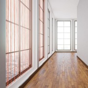 Zestaw 2 zasłon sznurkowych w kolorze czerwonym 145x245 cm