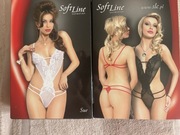 Czerwone koronkowe body Sue z odkrytymi plecami M/L Softline