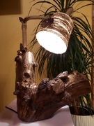 Lampka lampa stojaca na komodę RĘKODZIEŁO. DRZEWO 