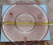 Talerz taca na tort różowe szkło PRL