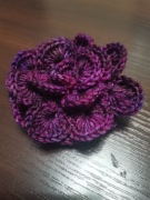 Szydełkowa broszka handmade,  kwiat 