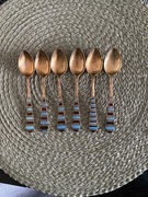 Stare srebrne łyżeczki złocone Rosja