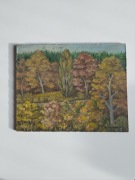 Obrazek jesieni malowany na plycie