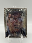 Unikatowa skandynawska ramka vintage z wypukłym szkłem, retro photo frame