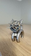 Kot Kotek metalowa figurka handmade prezent