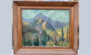 Obraz, pejzaż górski z Tatrami, olej, Józef Mularczyk 74