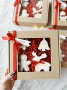 Świece sojowe świąteczne zestaw prezentowy | Naturalny wosk sojowy handmade