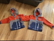 5.10.15 kurtki cienkie przejściowe dla bliźniaków bliźniąt 92