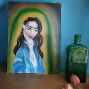 "Aura of Emotions" – Portret Olejny, Unikat 30x40