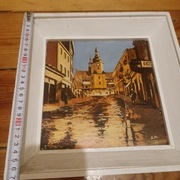 obraz akrylowy , Moralski Zbigniew stare miasto CK 
