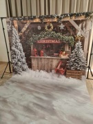 Tło fotograficzne świąteczne stragan